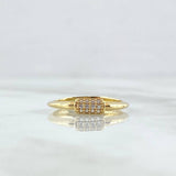 Rectangular Center Ring 1.6gr / T6 / Smooth 18K Yellow Gold
