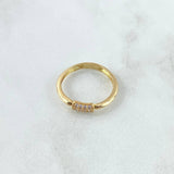 Rectangular Center Ring 1.6gr / T6 / Smooth 18K Yellow Gold