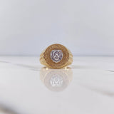 Leon Tribal Ring 9.25gr / Size 10 / Two 18K Yellow and White Gold $