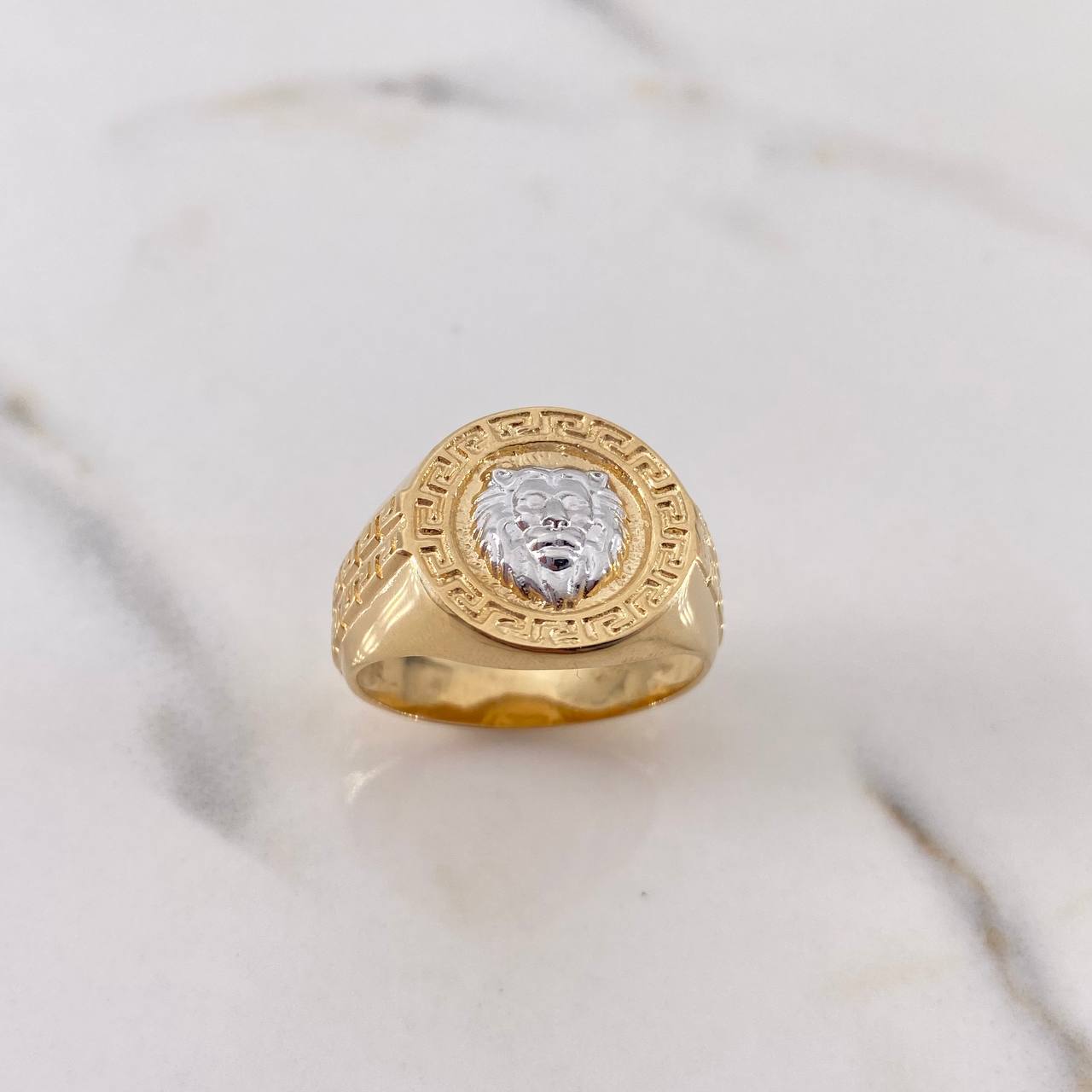 Leon Tribal Ring 9.25gr / Size 10 / Two 18K Yellow and White Gold $