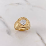 Leon Tribal Ring 9.25gr / Size 10 / Two 18K Yellow and White Gold $