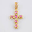 Pendant Cross Dense Ovals 5.55g / 1 3/4 in Yellow Gold 18K