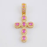 Pendant Cross Dense Ovals 5.4g / 1 3/4 in 18K Yellow Gold