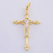Dije Cruz Cristo 3.65g / 2 in Dos Oros Amarillo Blanco 18K