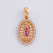 Pendant Virgin of Guadalupe Oval Filigree 2.35g / 1 in 18K Rose Gold