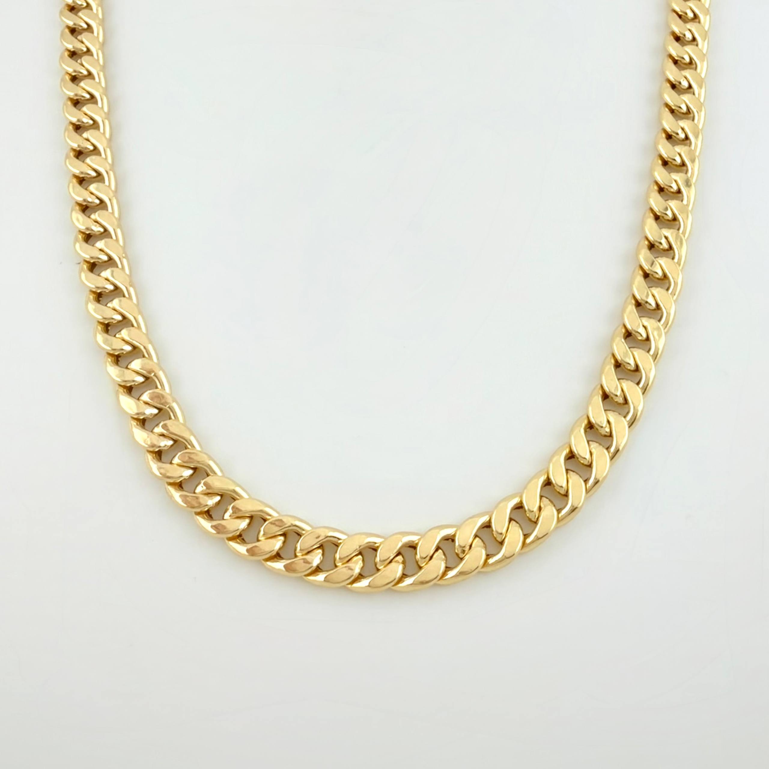 Cadena Cubana 10.4gr / 19 3/4 in / 6.7mm Oro Amarillo +1 18K