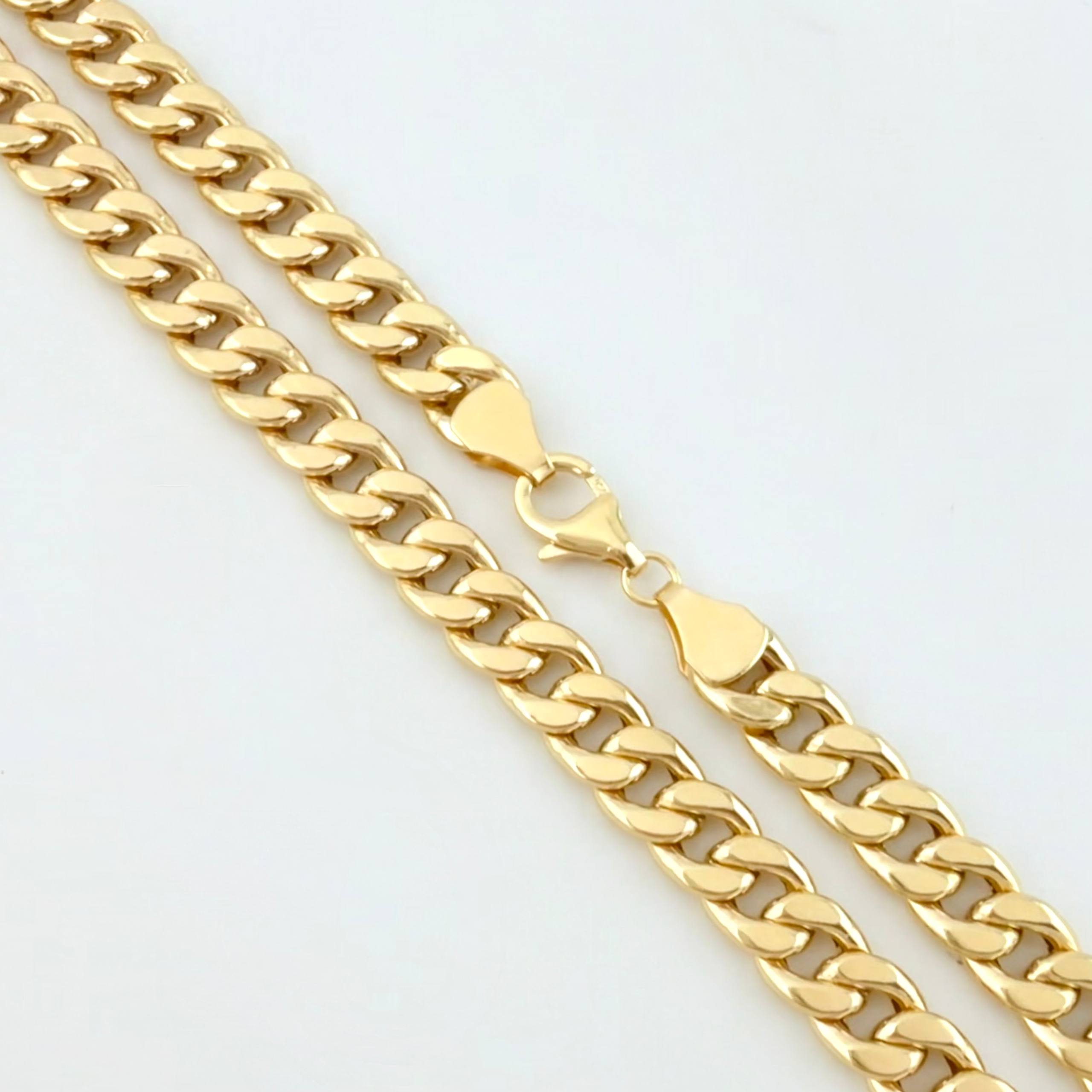 Cadena Cubana 10.4gr / 19 3/4 in / 6.7mm Oro Amarillo +1 18K