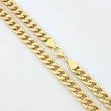 Cadena Cubana 10.4gr / 19 3/4 in / 6.7mm Oro Amarillo +1 18K