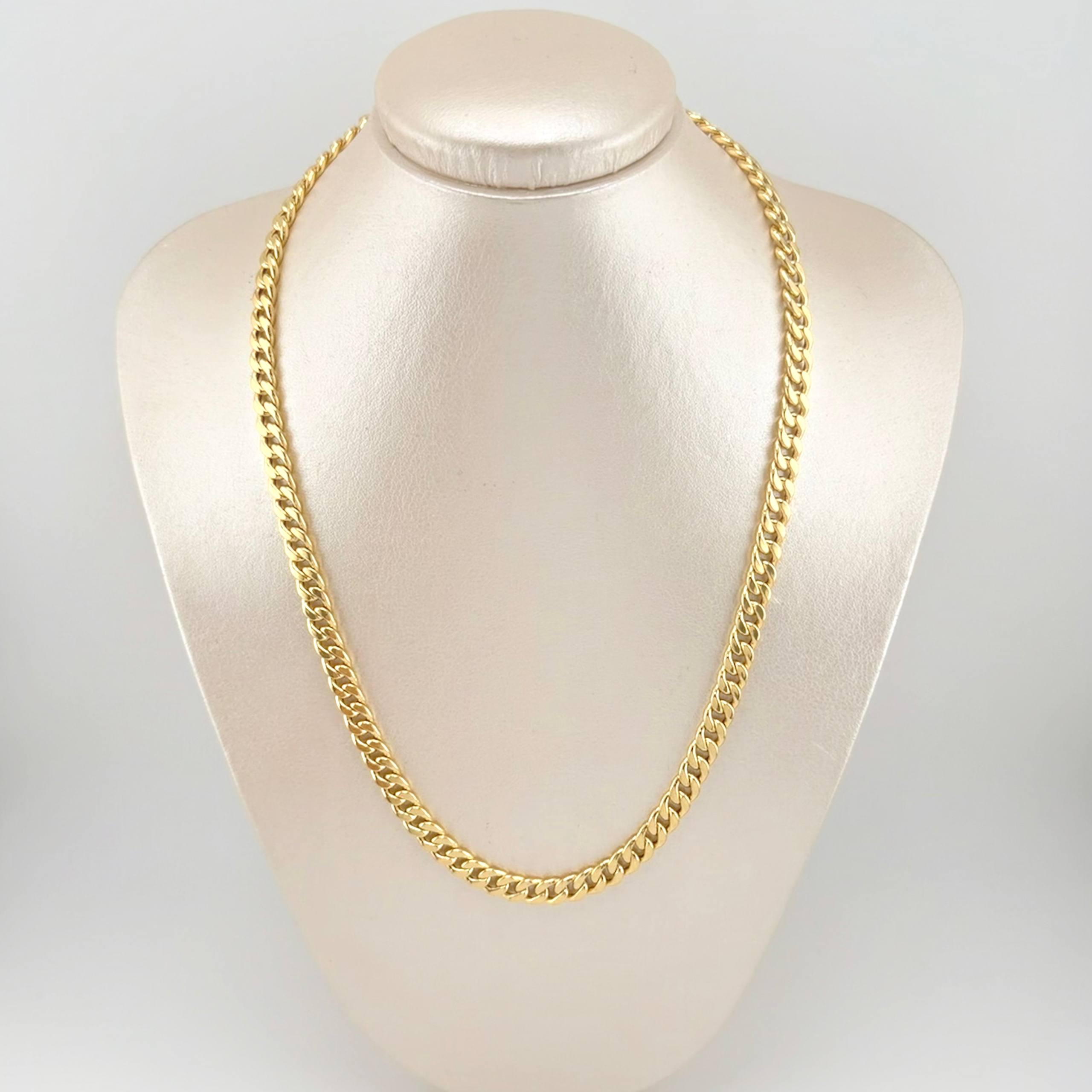 Cadena Cubana 10.4gr / 19 3/4 in / 6.7mm Oro Amarillo +1 18K