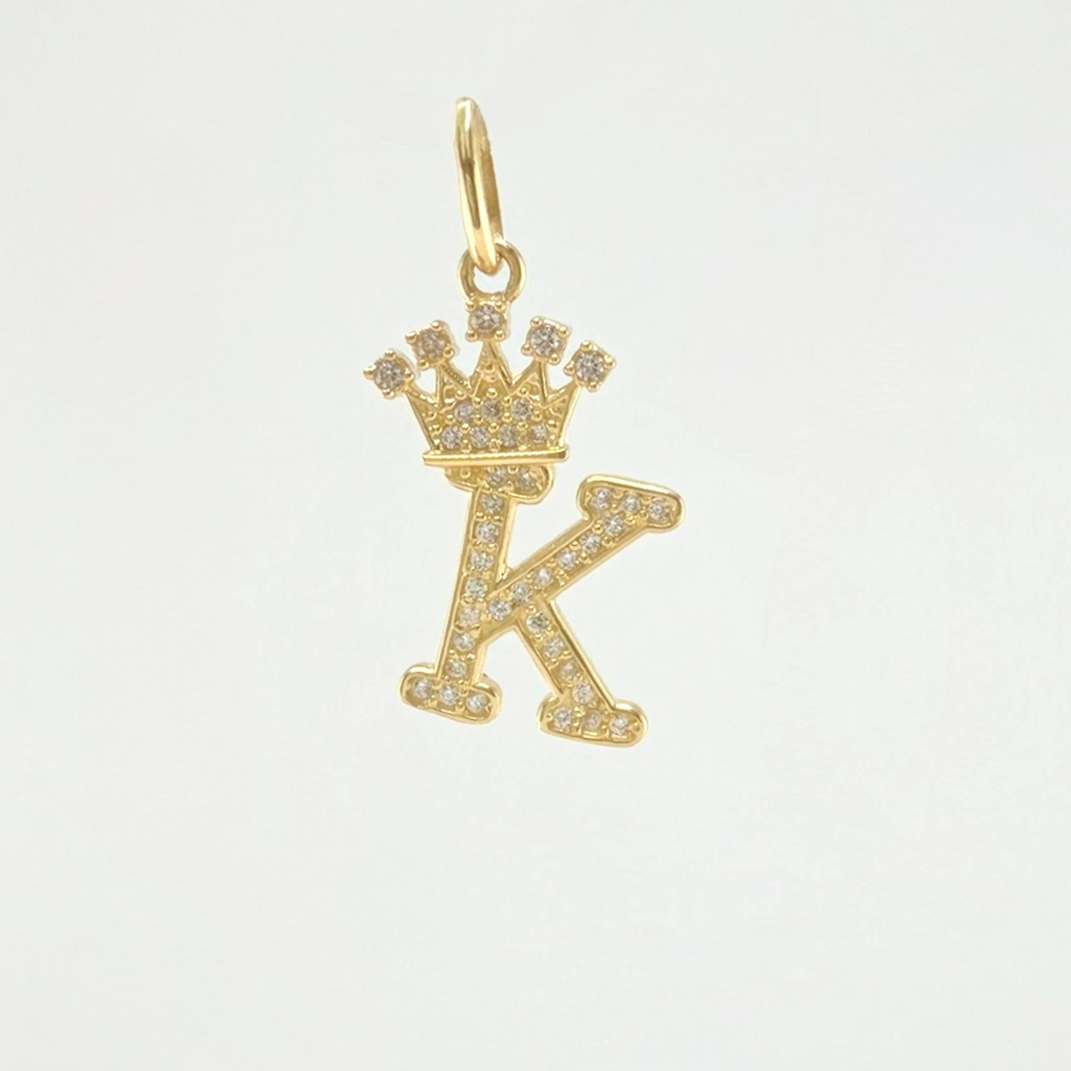 Dije Corona Letra K 1.95gr / 1 in / Oro Amarillo 18K