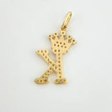 Dije Corona Letra K 1.95gr / 1 in / Oro Amarillo 18K