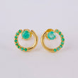 Topos Circulo Gota Parcial Esmeraldas 49pts 2gr / 1/2 in / Oro Amarillo 18K ©