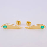 Topos Punta Renacentista Esmeraldas 22pts 1.75gr / 1 1/4 in / Oro Amarillo 18K ©