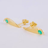 Topos Punta Renacentista Esmeraldas 22pts 1.75gr / 1 1/4 in / Oro Amarillo 18K ©