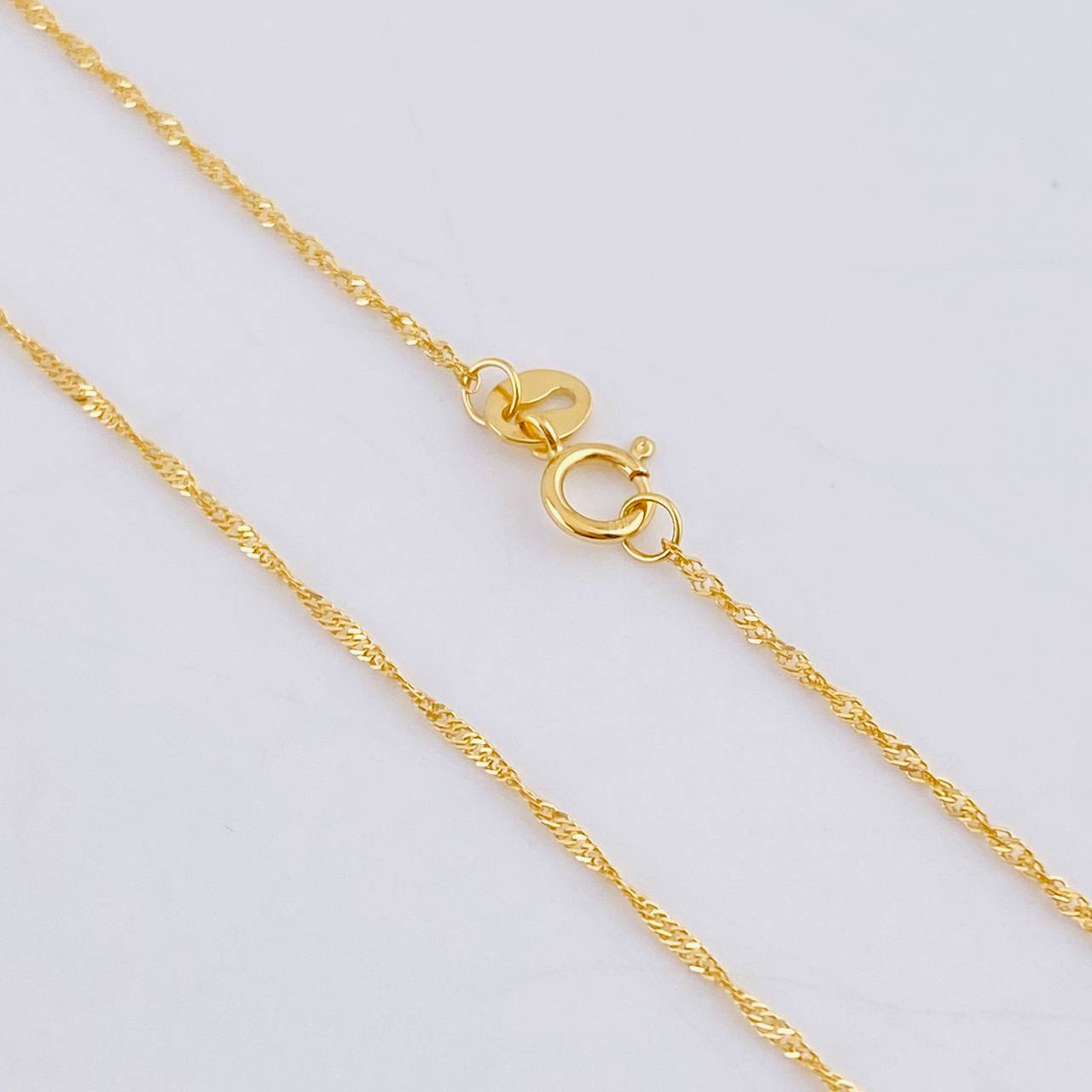 Cadena Singapur 1gr / 17 3/4 in / 1mm Oro Amarillo +3 18K ©
