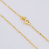 Cadena Singapur 1gr / 17 3/4 in / 1mm Oro Amarillo +3 18K