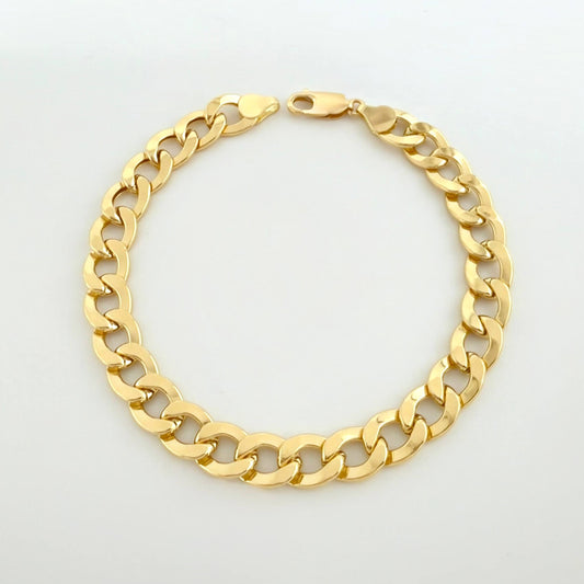 Pulso Cubano 11gr / 8 3/4 in / 8.7mm Oro Amarillo +1 18K ©