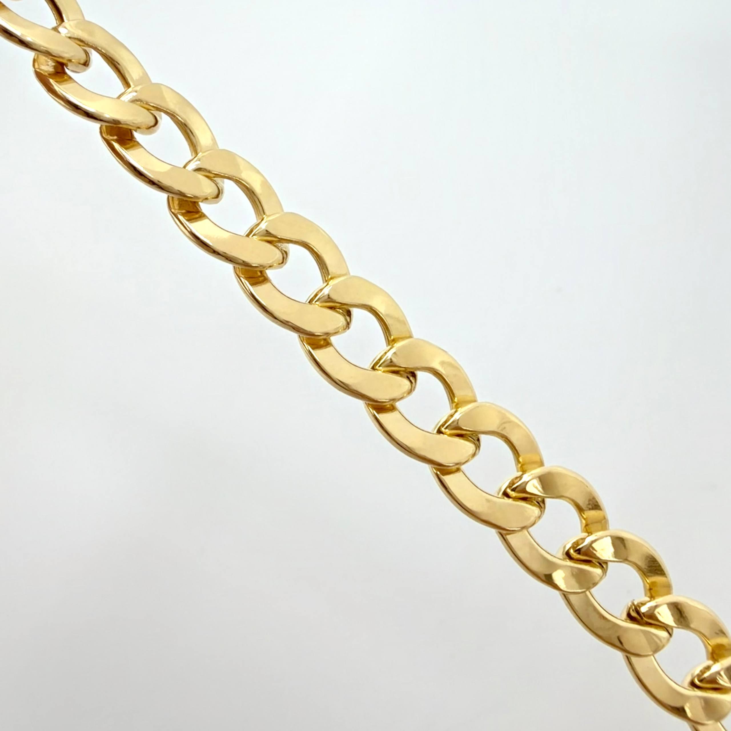 Pulso Cubano 11gr / 8 3/4 in / 8.7mm Oro Amarillo +1 18K ©