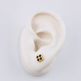 Topos Flor Trebol 1.7 g / in / 6 mm Oro Amarillo 18K