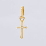 Plain Cross Pendant 0.45 g / 3/4 in 18K Yellow Gold