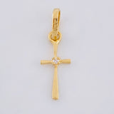 Plain Cross Pendant 0.45 g / 3/4 in 18K Yellow Gold
