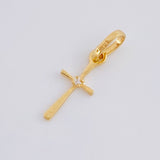 Plain Cross Pendant 0.45 g / 3/4 in 18K Yellow Gold