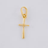 Plain Cross Pendant 0.45 g / 3/4 in 18K Yellow Gold