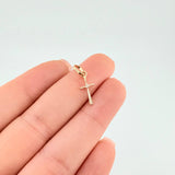 Plain Cross Pendant 0.45 g / 3/4 in 18K Yellow Gold