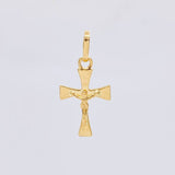 Pendant Cross Christ 0.85 g / 3/4 in Yellow Gold 18K