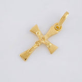 Pendant Cross Christ 0.8 g / 3/4 in Yellow Gold 18K