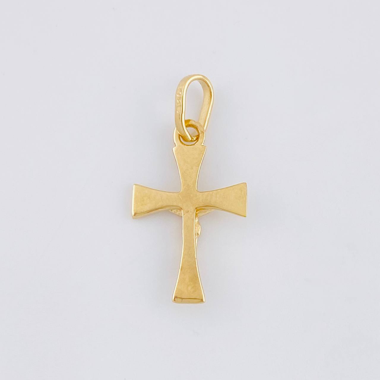Pendant Cross Christ 0.85 g / 3/4 in Yellow Gold 18K