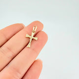 Pendant Cross Christ 0.85 g / 3/4 in Yellow Gold 18K