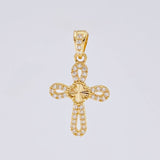Dije Cruz Trebol 1.3g / 1 in Oro Amarillo 18K