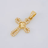 Dije Cruz Trebol 1.3g / 1 in Oro Amarillo 18K