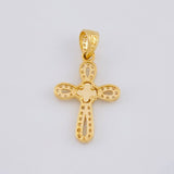 Dije Cruz Trebol 1.3g / 1 in Oro Amarillo 18K
