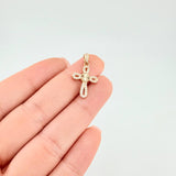 Dije Cruz Trebol 1.3g / 1 in Oro Amarillo 18K
