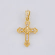 Diamond Cut Clover Cross Pendant Florencial 1.2 g / 1/2 in 18K Yellow Gold