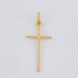 Dije Cruz Lisa 0.85 g / 1 1/2 in Oro Amarillo 18K