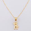 Venetian Chain Set + Bear Pendant Hand Up / 1.65 g / 19 3/4 in 18K Yellow Gold