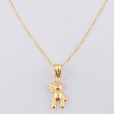 Set Cadena Veneciana + Dije Oso Mano Arriba / 1.65 g / 19 3/4 in Oro Amarillo 18K