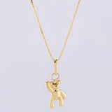 Venetian Chain Set + Bear Pendant Hand Up / 1.45 g / 19 3/4 in 18K Yellow Gold