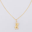 Venetian Chain Set + Bear Pendant Hand Up / 1.45 g / 19 3/4 in 18K Yellow Gold
