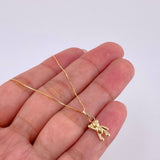Venetian Chain Set + Bear Pendant Hand Up / 1.45 g / 19 3/4 in 18K Yellow Gold