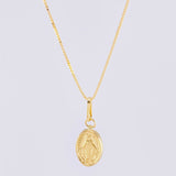 Set Venetian Chain + Pendant Miraculous Virgin / 1.5 g / 19 3/4 in Yellow Gold 18K