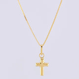 Set Cadena Veneciana + Dije Cruz / 1.35 g / 19 3/4 in Oro Amarillo 18K
