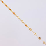 Set Cadena Flor Espejo + Dije Cruz / 1.15 g / 17 3/4 in Oro Amarillo 18K