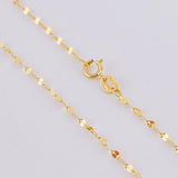 Set Cadena Flor Espejo + Dije Cruz / 1.15 g / 17 3/4 in Oro Amarillo 18K