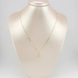 Mirror Flower Chain Set + Miraculous Virgin Pendant / 1.3 g / 17 3/4 in 18K Yellow Gold