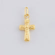 Dije Cruz Cristo Liso 0.35 g / 3/4 in Oro Amarillo 18K