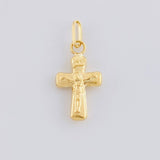 Dije Cruz Cristo Liso 0.45 g / 3/4 in Oro Amarillo 18K